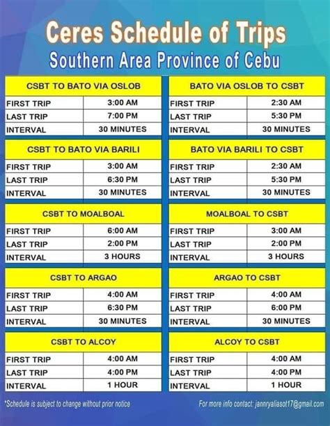 ceres liner iloilo schedule